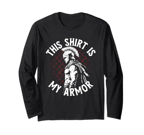 Spartan Warrior Griechisches Design Lustig Antike Herren Grafik Langarmshirt von Spartan Ancient Greece Mens Graphic Greek