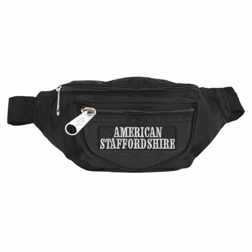 Bauchtasche Futterbeutel American Staffordshire Terrier mit wechselbarem Patch Hunde Rasse von Spaß Kostet
