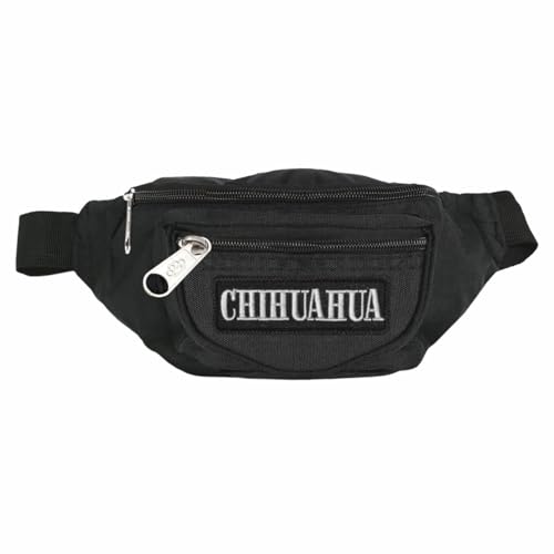 Bauchtasche Futterbeutel Chihuahua mit wechselbarem Patch Hunde Rasse von Spaß Kostet