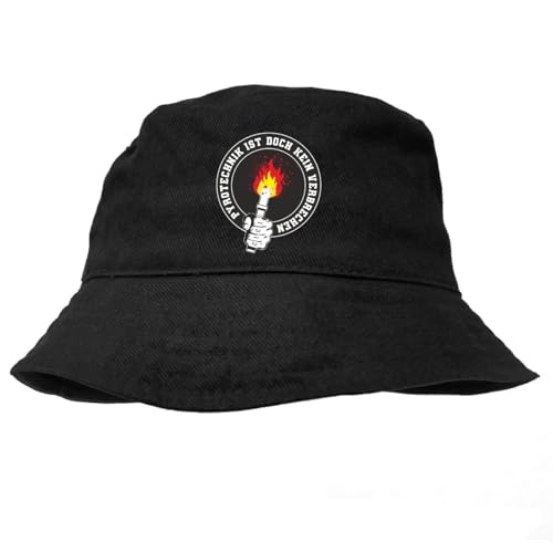 Bucket hat Anglerhut Pyrotechnik ist doch kein Verbrechen bengalos Ultras pyro von Spaß Kostet