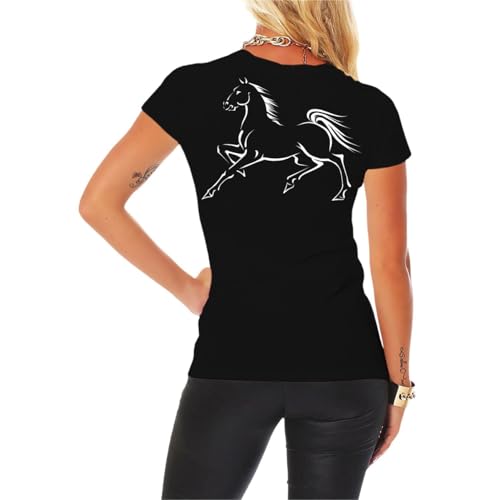 Damen T-Shirt Pferde Motiv Reiter Hobby Horse Leidenschaft Stallmädchen Bild Größe XS - XXL Damen T-Shirt Pferde Motiv Reiter Hobby Horse Leidenschaft Stallmädchen Bild Größe XS - XXL von Spaß Kostet