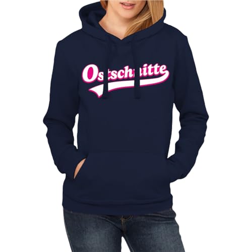 Frauen Damen Kapuzenpullover Ostschnitte Hoodie Rockabella Pink unser Osten von Spaß Kostet