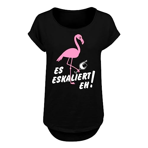 Frauen Long Slub Tshirt Flamingo Es Eskaliert eh Größe XS - 5XL Frauen Long Slub Tshirt Flamingo Es Eskaliert eh Größe XS - 5XL von Spaß Kostet