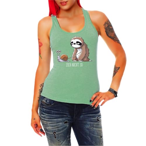 Frauen Mädchen Tank Top Zieh Nicht so Sommer Chillen Schnecke faultier träger Frauen Mädchen Tank Top Zieh Nicht so Sommer Chillen Schnecke faultier träger von Spaß Kostet