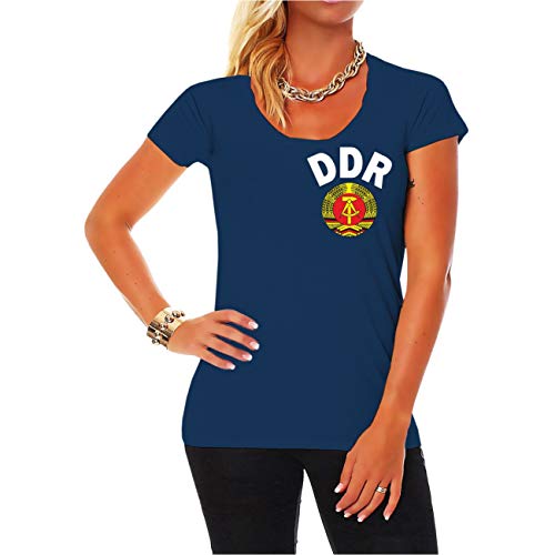 Frauen und Damen T-Shirt DDR Trikot Größe XS - 5XL von Spaß Kostet