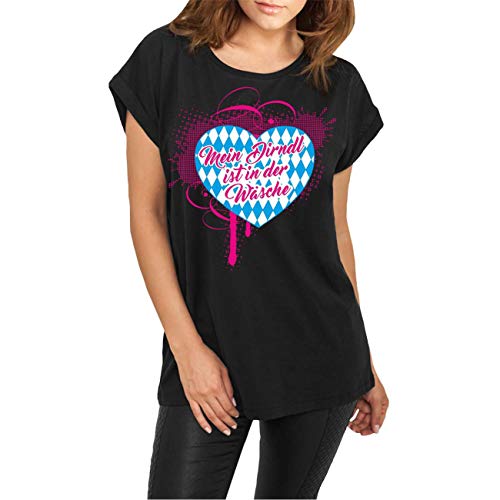 Frauen und Damen lässiges T-Shirt Mein Dirndl ist in der Wäsche Größe XS - XL Frauen und Damen lässiges T-Shirt Mein Dirndl ist in der Wäsche Größe XS - XL von Spaß Kostet