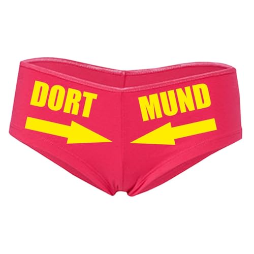 Frauen und Mädchen Hotpants Panty mit Spruch Dort Mund Größe S - XL von Spaß Kostet