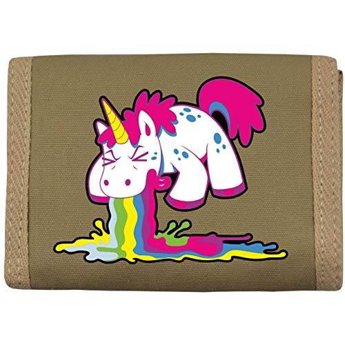 Geldbörse mit Aufnäher Regenbogen kotzendes Einhorn von Spaß Kostet