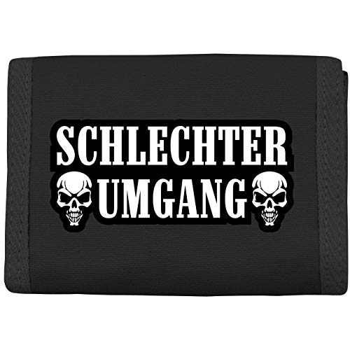 Geldbörse mit Aufnäher Schlechter Umgang von Spaß Kostet