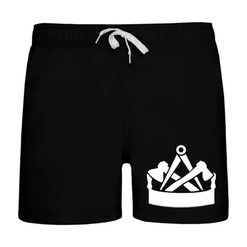 Herren Badehose Zimmermann Zeichen Grösse M - 5XL Urlaub Kurze Männer Shorts von Spaß Kostet