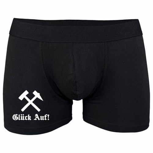 Herren Boxershort Bergmannsgruß Glück auf bergbau erzgebirge männer gruß Osten von Spaß Kostet
