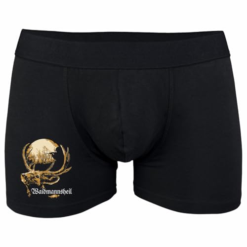 Herren Boxershorts Jäger Motive Waidmannsheil Grösse S - 5XL Förster Geschenke von Spaß Kostet