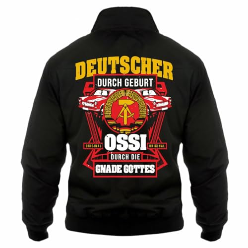 Herren Harrington Jacke Ossi durch Gnaden Gottes Osten Ostdeutschland DDR motive von Spaß Kostet