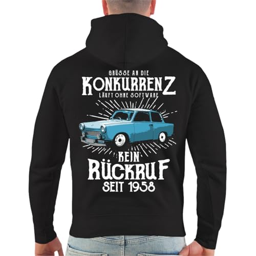 Herren Kapuzenpullover DDR und IFA Nutzfahrzeuge Spruch auf dem Rücken von Spaß Kostet