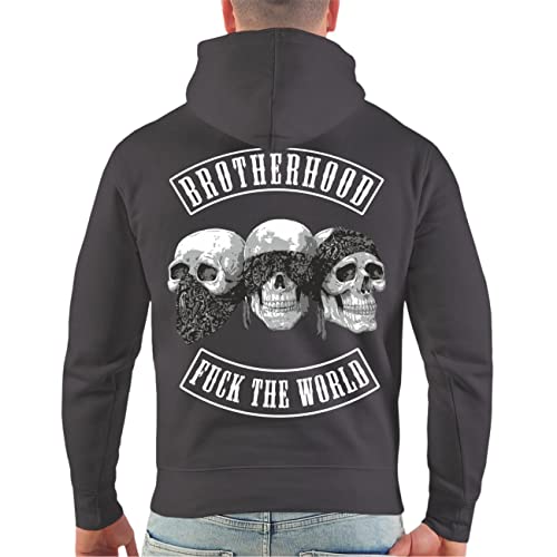 Herren Kapuzenpullover Life is Pain Patch mit Rückendruck von Spaß Kostet