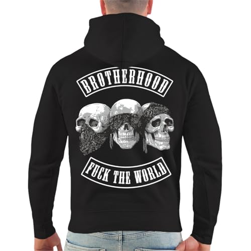 Herren Kapuzenpullover Life is Pain Patch mit Rückendruck von Spaß Kostet