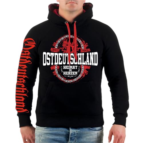 Herren Kapuzenpullover Ostdeutschland Heimat im Herzen DDR unser Osten Jungs von Spaß Kostet