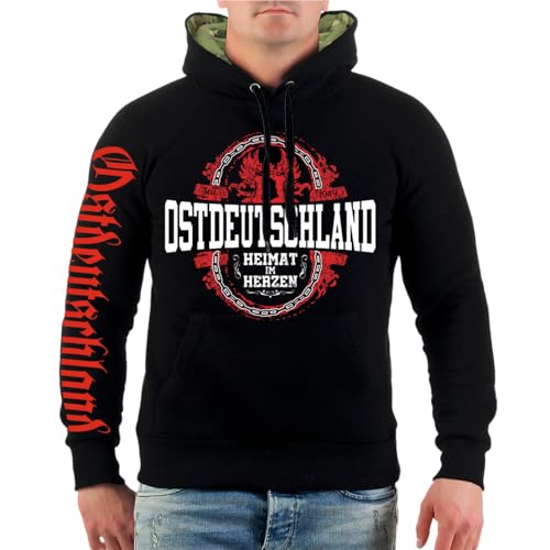 Herren Kapuzenpullover Ostdeutschland Heimat im Herzen DDR unser Osten Jungs von Spaß Kostet