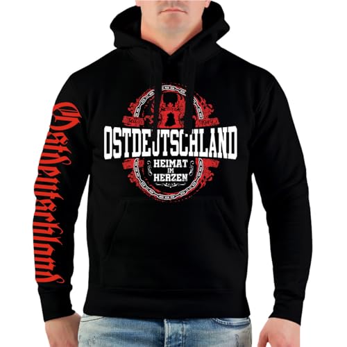Herren Kapuzenpullover Ostdeutschland Heimat im Herzen DDR unser Osten Jungs von Spaß Kostet