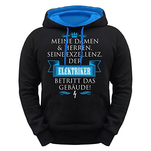 Herren Kapuzenpullover Seine Exzellenz DER Elektriker Sprüche von Spaß Kostet