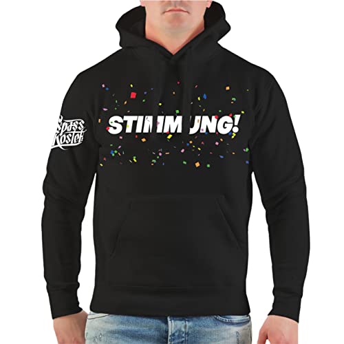 Herren Kapuzenpullover Stimmung Konfetti Fasching Karneval Motto Party S - 5XL von Spaß Kostet