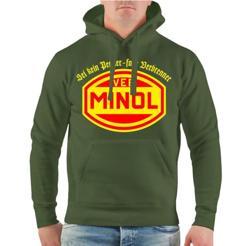 Herren Kapuzenpullover VEB Minol Fahr Verbrenner IFA NVA DDR Osten Ossi von Spaß Kostet