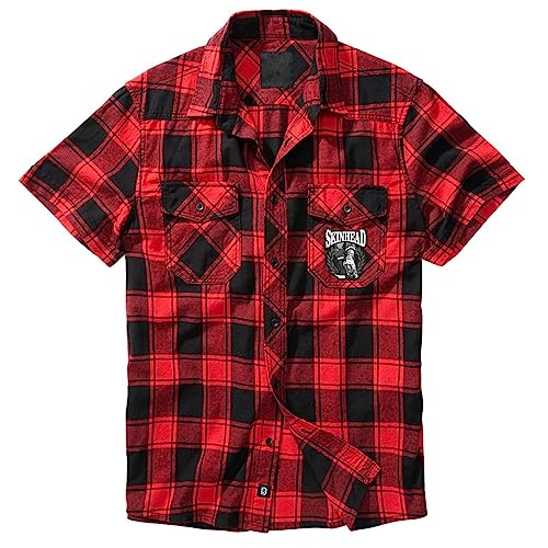 Herren Karo Kurzarm Hemd Skinhead a Way of Life Grösse M bis 7XL von Spaß Kostet