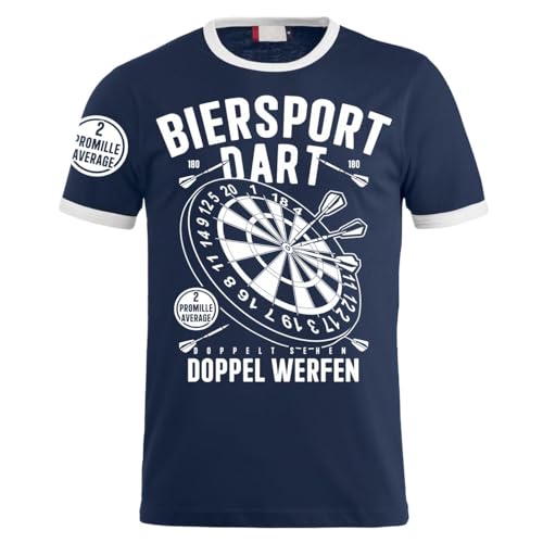 Herren Männer T-Shirt Dart 2 Promille Trikot S bis 8XL softdart steeldart von Spaß Kostet