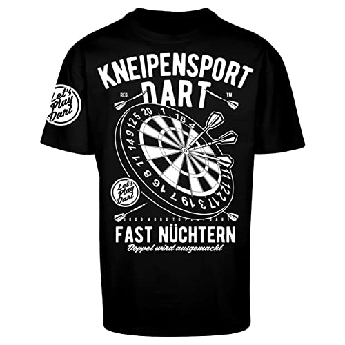 Herren Oversize T-Shirt Kneipensport Dart S bis 5XL Trikot von Spaß Kostet
