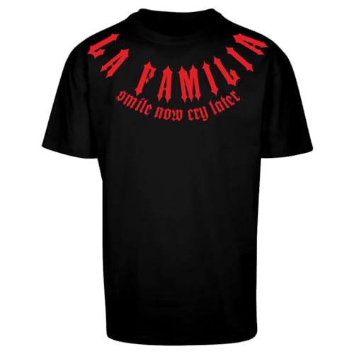 Herren Oversize T-Shirt La Familia Blood Support Your Crew von Spaß Kostet