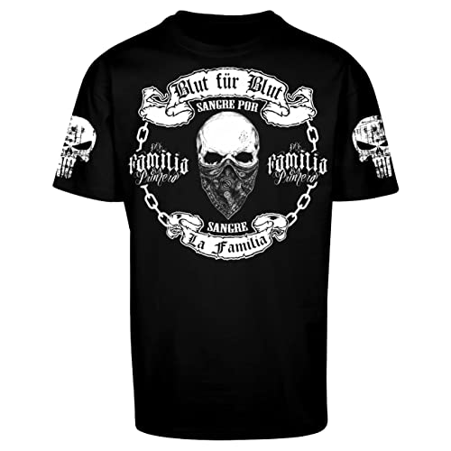 Herren Oversize T-Shirt La Familia Blut für Blut S bis 5XL von Spaß Kostet