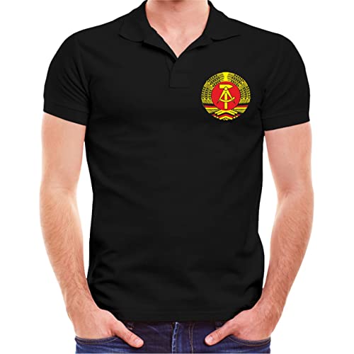 Herren Polo Shirt DDR Hüte Dich vor Sturm und Wind und Ossis die in Rage sind (mit Rückendruck) Größe S - 5XL von Spaß Kostet