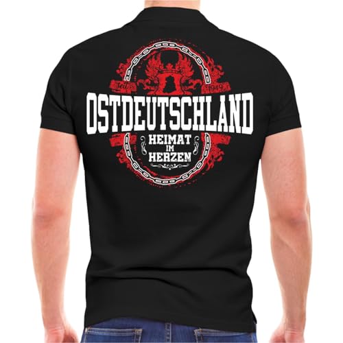 Herren Poloshirt Polohemd Ostdeutschland Heimat im Herzen DDR ifa NVA Osten von Spaß Kostet