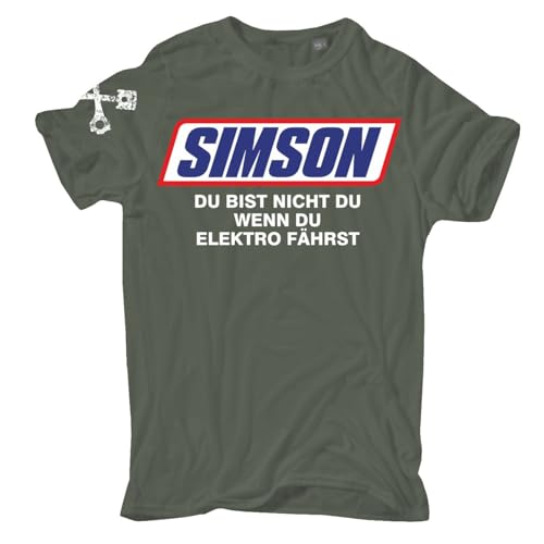 Herren T-Shirt Simson Du bist Nicht du wenn du Elektro fährst Funshirt Größe S bis 5XL von Spaß Kostet