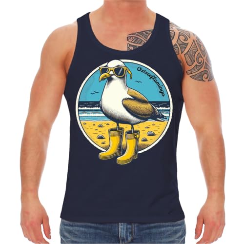 Herren Tank Top Muskelshirt Ostseeflamingo Moin AHOI M - 5XL von Spaß Kostet