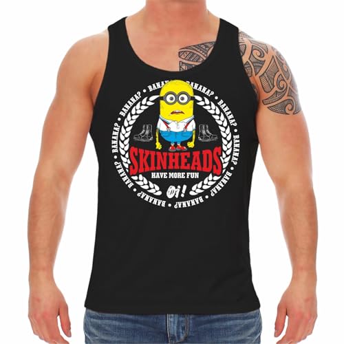 Herren Tank Top Muskelshirt Skinheads Have More Fun oi ska Skin Rock n roll Größe S - 5XL von Spaß Kostet