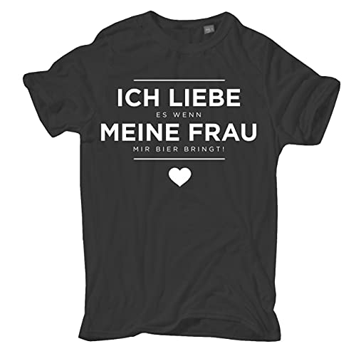 Herren Tshirt ICH Liebe es wenn Meine Frau Mir Bier bringt Sprüche von Spaß Kostet