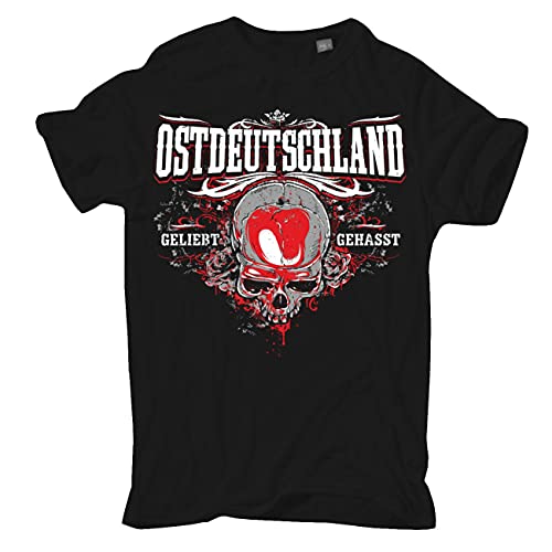 Herren Tshirt Ostdeutschland geliebt gehasst Osten DDR Spruch Sprüche Ostdeutsch Größe S - 5XL von Spaß Kostet