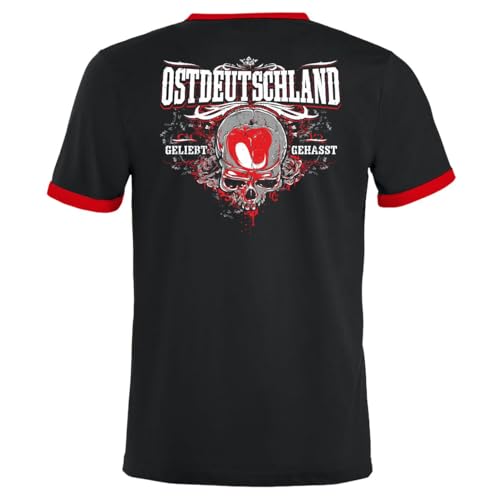 Herren Tshirt Osten Geliebt Gehasst mit Vorderdruck Ostdeutschland Größe S - 5XL von Spaß Kostet
