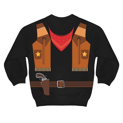 Junge Pullover Cowboy Kinder Kostüme Größe 98 bis 128 Fasching Karneval von Spaß Kostet