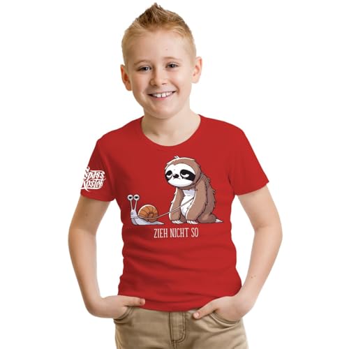 Kinder T-Shirt Zieh Nicht so Größe 86-164 Mädchen Jungen chillen faultier von Spaß Kostet