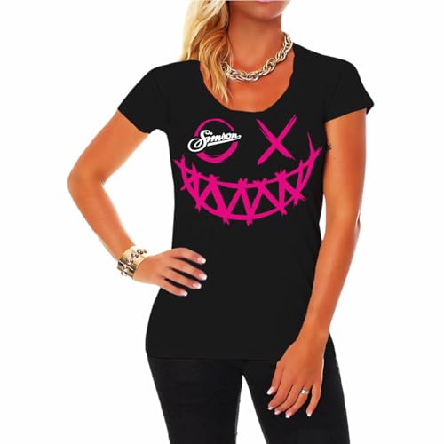 Mädchen T-Shirt Simson Bad Smiley pink Party simsontreffen Merch unser Osten von Spaß Kostet