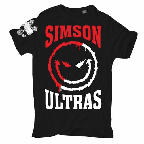 Männer Tshirt Simson Ultras Rot Weiss ostdeutsche Jungs Größe S - 5XL simme Motorrad von Spaß Kostet