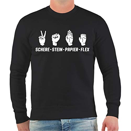 Männer und Herren Sweatshirt Schere Stein Papier Flex Größe S - 4XL Männer und Herren Sweatshirt Schere Stein Papier Flex Größe S - 4XL von Spaß Kostet