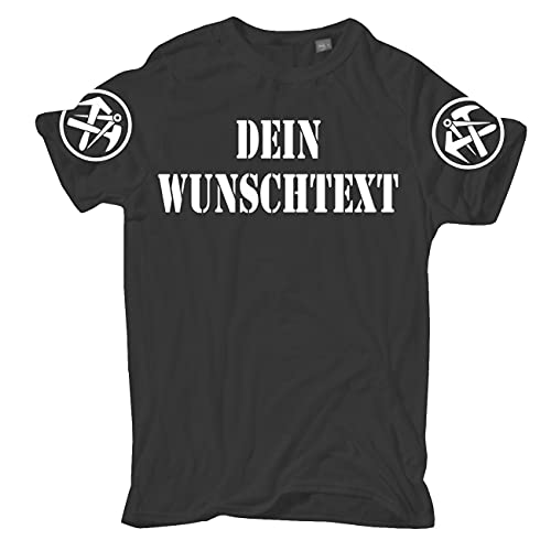 Männer und Herren T-Shirt WUNSCHTEXT Dachdecker mit Firma oder Text Größe S - 5XL von Spaß Kostet
