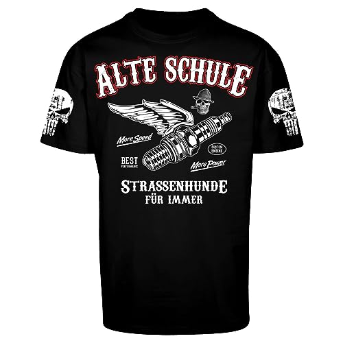 Oversize T-Shirt Alte Schule Strassenhunde für Immer S bis 5XL von Spaß Kostet