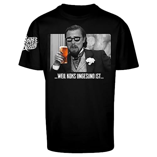 Oversize T-Shirt Bier Weil Koks ungesund ist S bis 5XL von Spaß Kostet