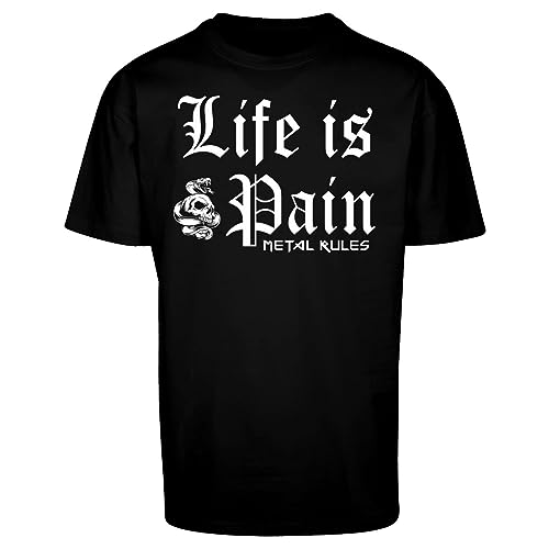 Oversize T-Shirt Life is Pain Brotherhood Fuck The World S bis 5XL von Spaß Kostet