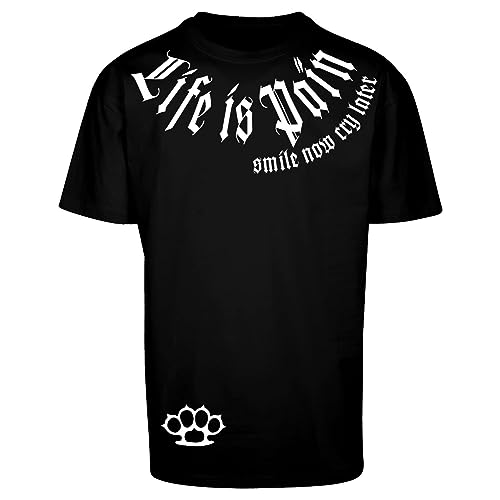 Oversize T-Shirt Smile Now Cry Later WEIßE Serie S bis 5XL von Spaß Kostet