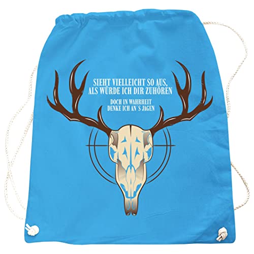 Rucksack Tasche Beutel Jagd Jäger Spruch Sprüche Hirsch Motiv in vielen Farben von Spaß Kostet
